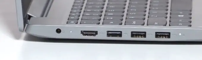 Ports on the left side of Lenovo IdeaPad S145 